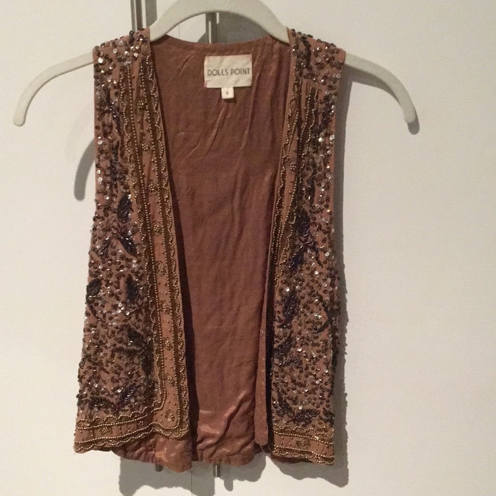 Beaded decal vest